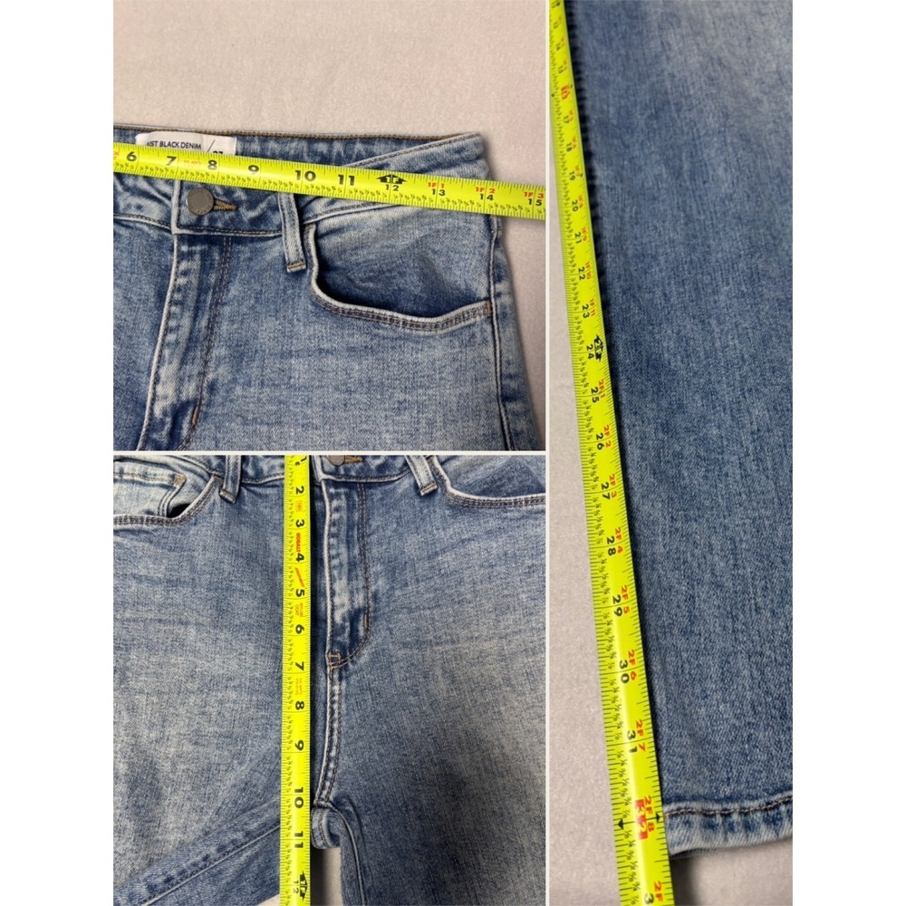 Just Black Denim Womens 27 Wide Leg Jeans Blue High Rise Stretch Made in USA - Picture 4 of 6